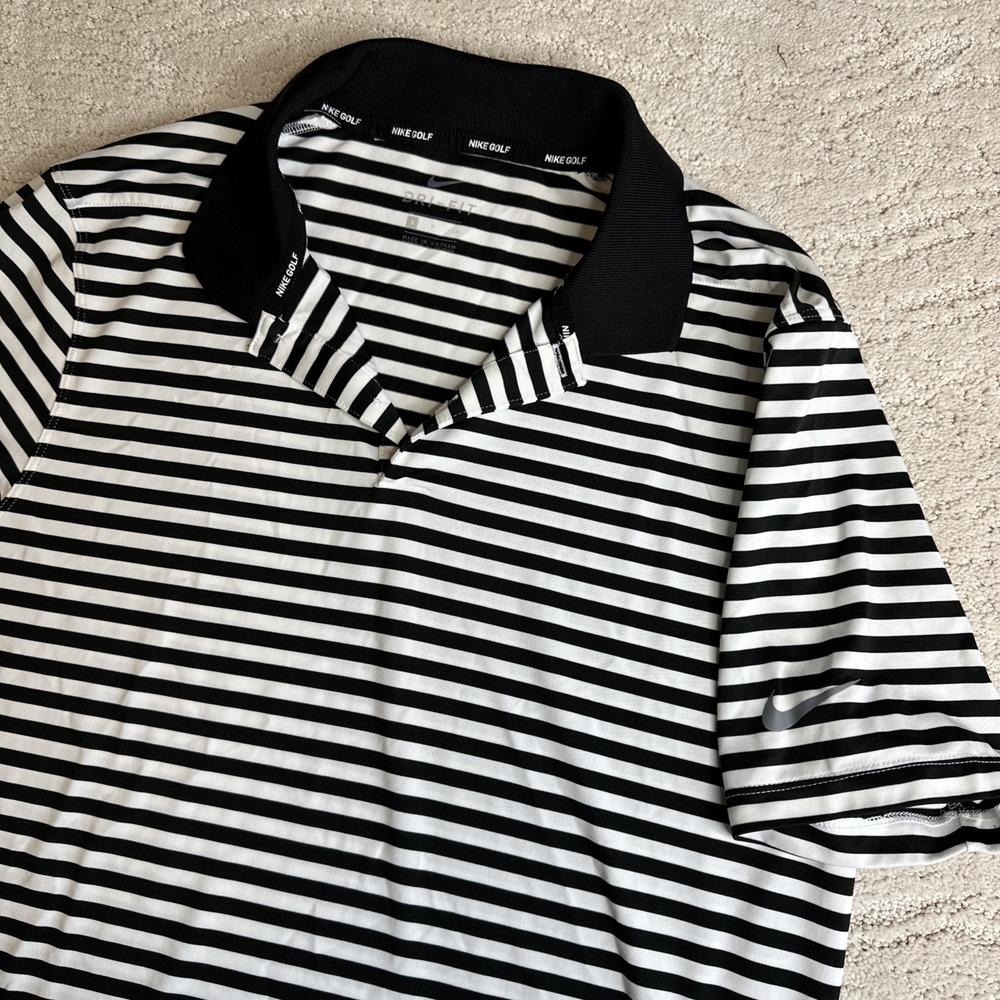 Men's‎ Nike Golf Small Striped Short Sleeve Polo Shirt Performance